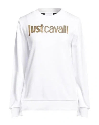 Just Cavalli Woman Sweatshirt White Size Xs Cotton, Elastane