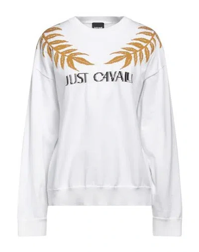 Just Cavalli Woman Sweatshirt White Size L Polyamide, Cotton