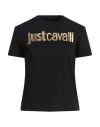Just Cavalli Logo-laminated Cotton T-shirt In Black