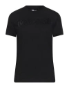 Just Cavalli Woman T-shirt Black Size L Cotton