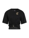 Just Cavalli Woman T-shirt Black Size L Cotton