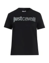Just Cavalli Woman T-shirt Black Size L Cotton