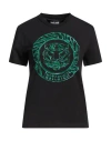 Just Cavalli Woman T-shirt Black Size L Cotton In Black