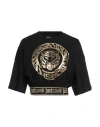 Just Cavalli Woman T-shirt Black Size 12 Cotton In Black
