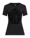 Just Cavalli Woman T-shirt Black Size S Cotton, Elastane In Black