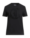 Just Cavalli Woman T-shirt Black Size Xl Cotton