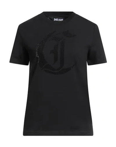 Just Cavalli Woman T-shirt Black Size Xl Cotton