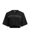 Just Cavalli Woman T-shirt Black Size Xl Cotton