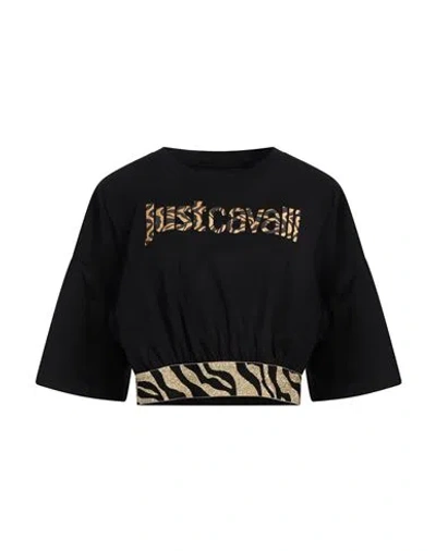 Just Cavalli Woman T-shirt Black Size Xl Cotton