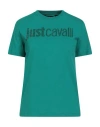Just Cavalli Woman T-shirt Emerald Green Size L Cotton In Green