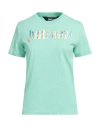 Just Cavalli Woman T-shirt Light Green Size M Cotton