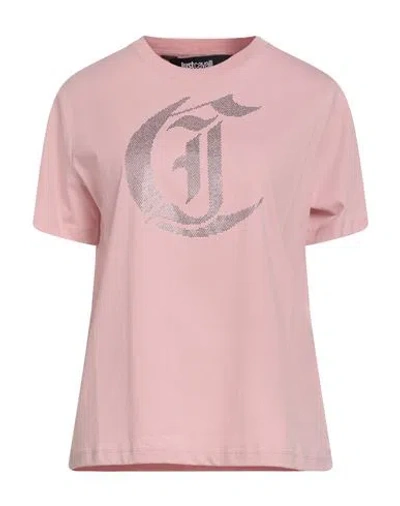 Just Cavalli Woman T-shirt Light Pink Size Xl Cotton
