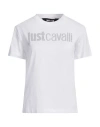 Just Cavalli Crystal-embellished T-shirt In White