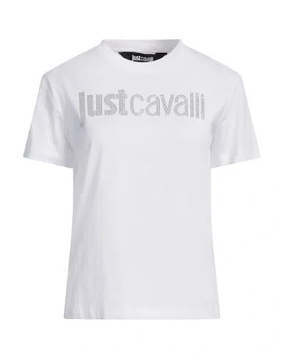 Just Cavalli Woman T-shirt White Size Xl Cotton