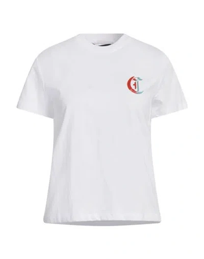 Just Cavalli Woman T-shirt White Size Xl Cotton