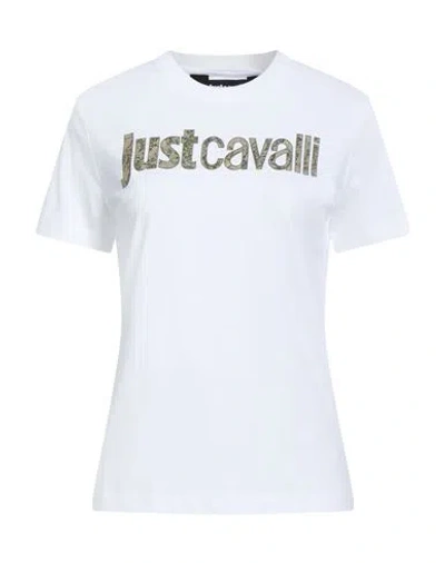 Just Cavalli Woman T-shirt White Size Xl Cotton