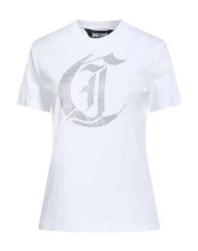Just Cavalli Woman T-shirt White Size Xl Cotton