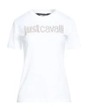 Just Cavalli Crystal-embellished T-shirt In White