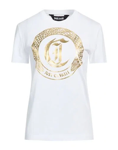 Just Cavalli Woman T-shirt White Size Xl Cotton
