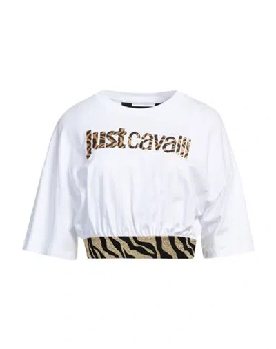 Just Cavalli Woman T-shirt White Size Xl Cotton