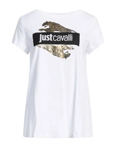 Just Cavalli Woman T-shirt White Size Xl Cotton