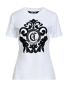Just Cavalli Woman T-shirt White Size Xl Cotton, Elastane