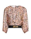 JUST CAVALLI JUST CAVALLI WOMAN TOP PINK SIZE 4 POLYESTER