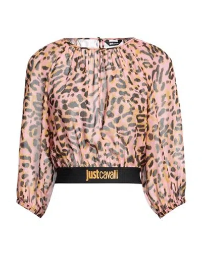 Just Cavalli Woman Top Pink Size 4 Polyester