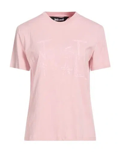 Just Cavalli Woman T-shirt Antique Rose Size L Cotton In Pink