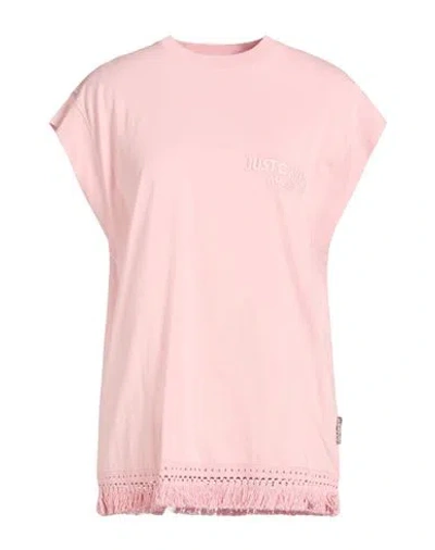Just Cavalli Woman T-shirt Antique Rose Size L Cotton In Pink