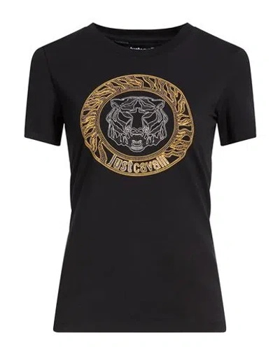 Just Cavalli Woman T-shirt Black Size Xs Cotton, Elastane