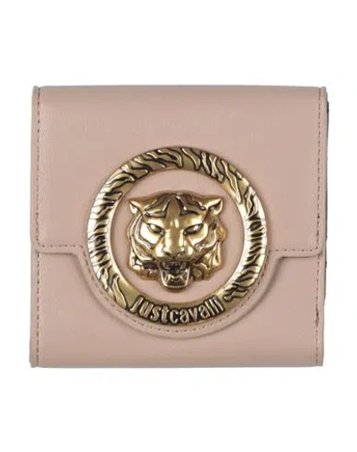 Just Cavalli Woman Wallet Beige Size - Polyester, Polyurethane Resin In Sand