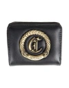 Just Cavalli Woman Wallet Black Size - Polyester, Polyurethane Resin In Black