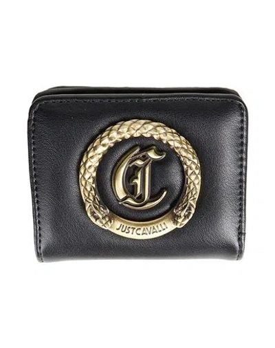 Just Cavalli Woman Wallet Black Size - Polyester, Polyurethane Resin
