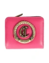 Just Cavalli Woman Wallet Fuchsia Size - Polyester, Polyurethane Resin In Pink