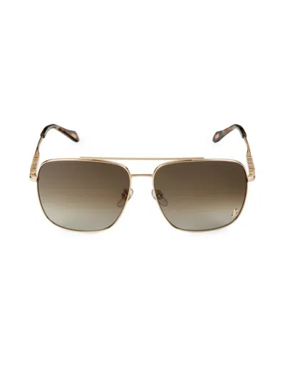 Just Cavalli Women's 61mm Aviator Sunglasses In Gold