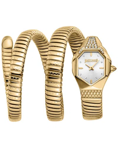 Just Cavalli Snake Women's Watch In Gold