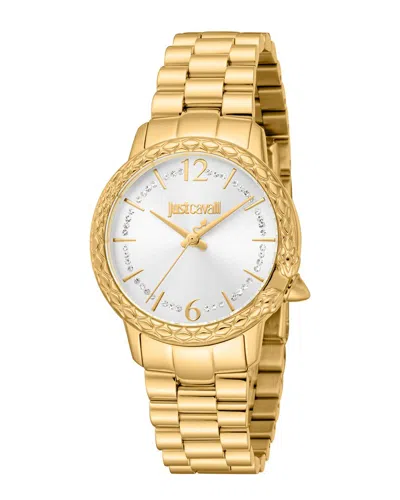 Just Cavalli Dnu Legal Issue  Women's Animalier Watch In Gold