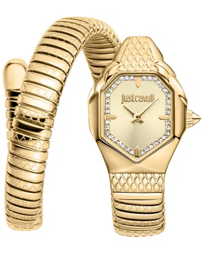 Just Cavalli Snake Women's Watch In Gold