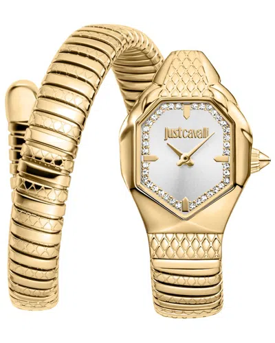 Just Cavalli Snake Women's Watch In Gold
