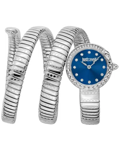 Just Cavalli Women's Stainless Steel & Crystal Wrap Watch/22mm In Silvertone