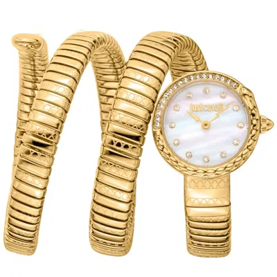 Just Cavalli Women's Stainless Steel & Crystal Wrap Watch/22mm In Yellow Gold