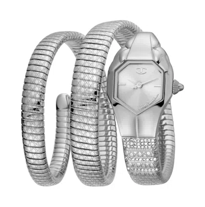 Just Cavalli Glam Snake Women's Watch In Metallic