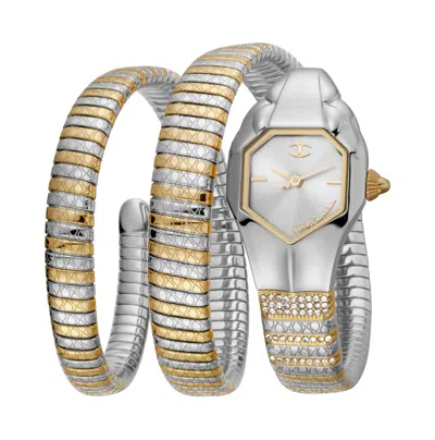 Just Cavalli Women's Glam Snake 22mm Watch Jc1l112m0045 In Metallic