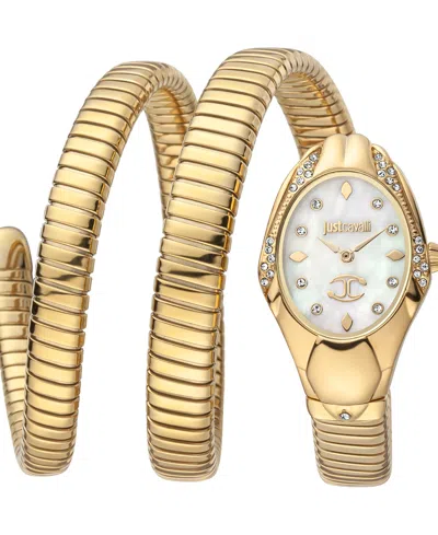 Just Cavalli Women's Gold Stainless Steel Bracelet Watch, 35mm