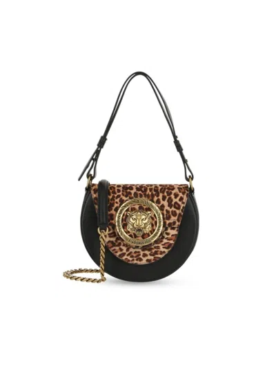 Just Cavalli Women's Icon Faux Fur & Leather Shoulder Bag In Leopard