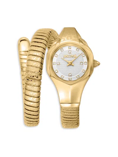 Just Cavalli Women's Ip Goldtone Stainless Steel & Crystal Wrap Watch/22mm In Yellow Gold