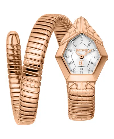 Just Cavalli Women's Rose Stainless Steel Bracelet Watch, 23mm In Pink