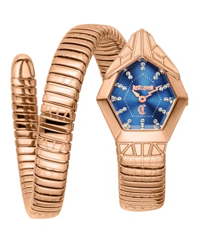 Just Cavalli Women's Rose Stainless Steel Bracelet Watch, 23mm In Pink