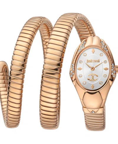 Just Cavalli Women's Rose Stainless Steel Bracelet Watch, 35mm In Pink